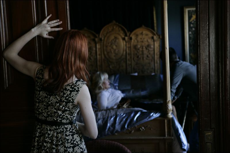 Morla Gorrondona, Wade Gotwals, and Anastasia Blackwell in Scene from "The House on Black Trailer"